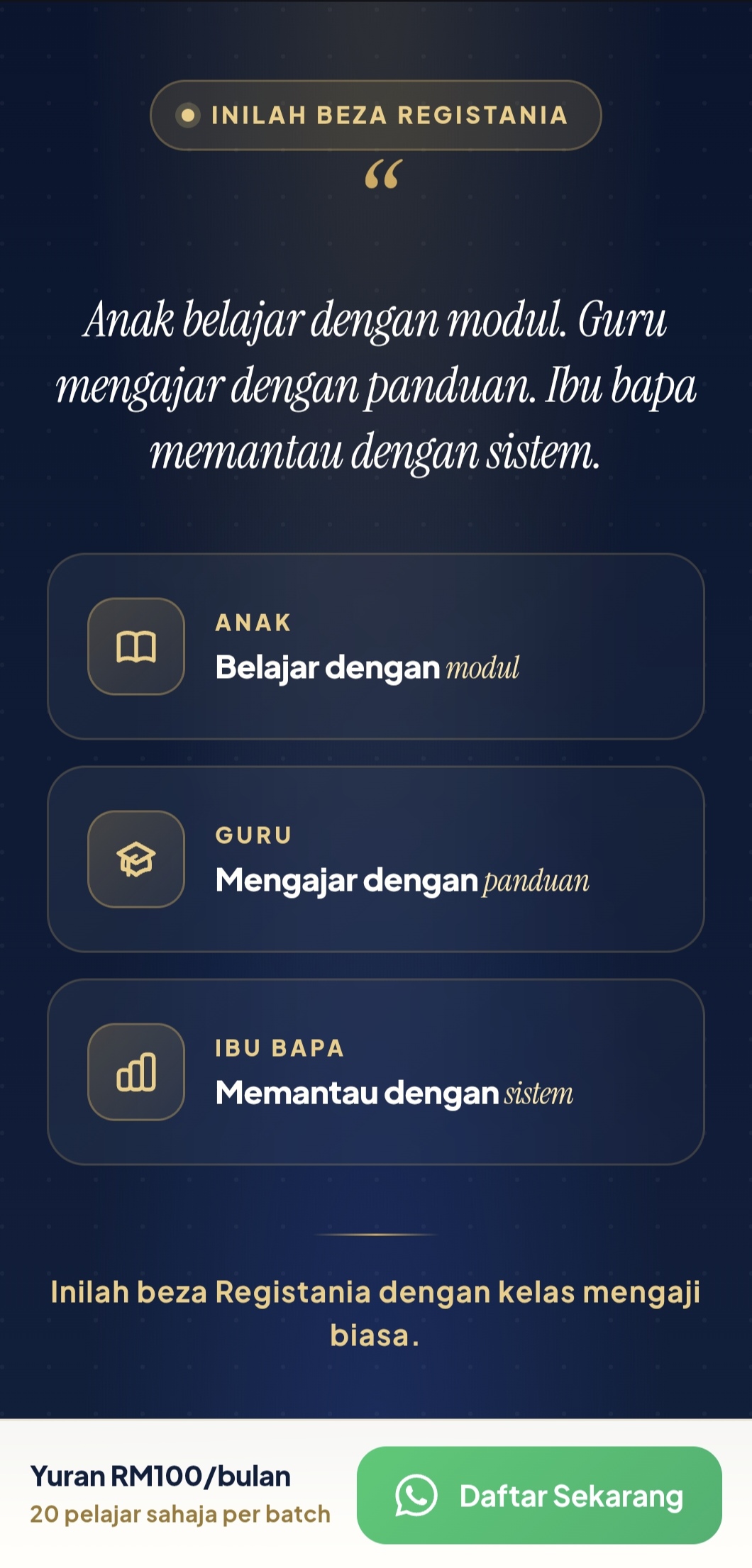 Landing Page Registania 3