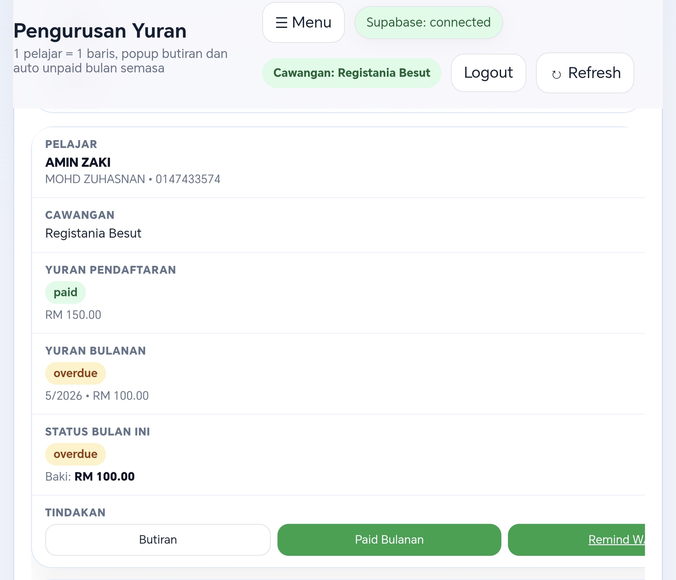 Sistem Pengurusan Registania 5