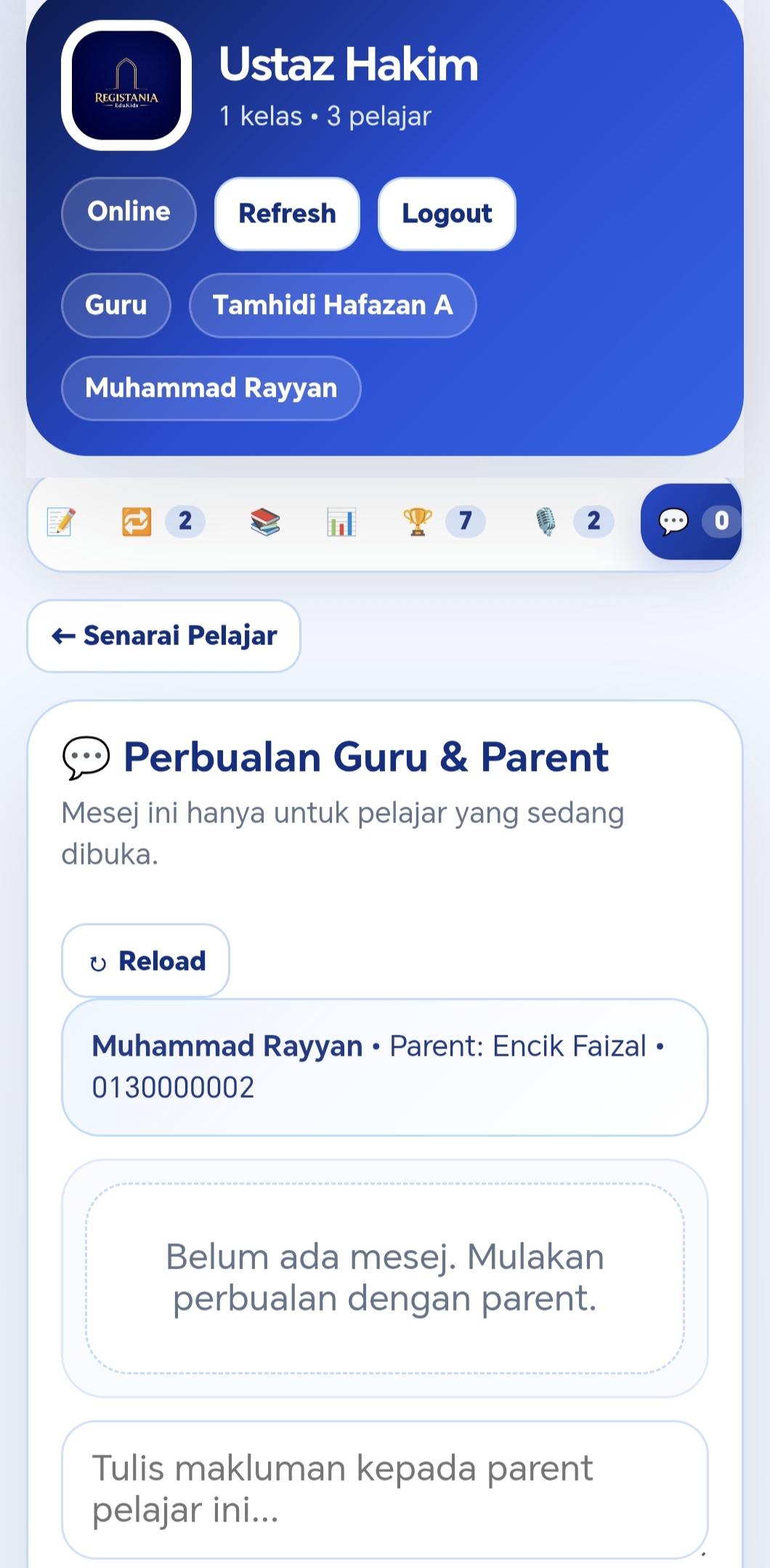 Sistem Guru Registania 7