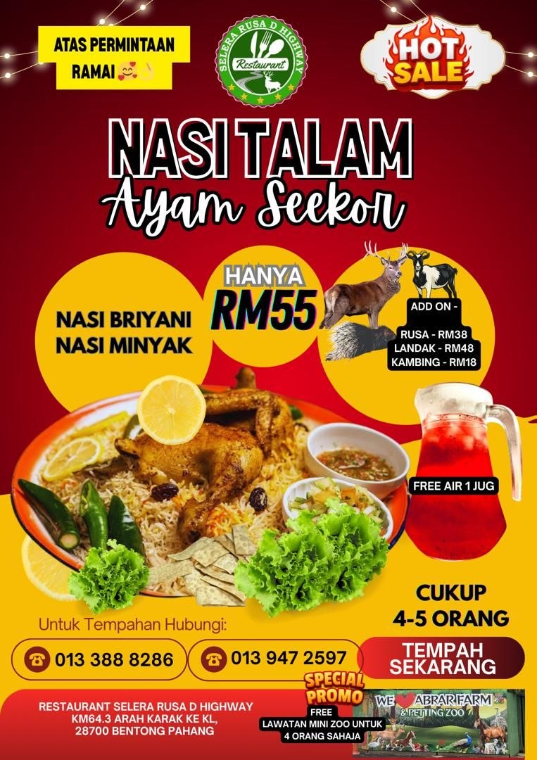 Poster menu Nasi Talam