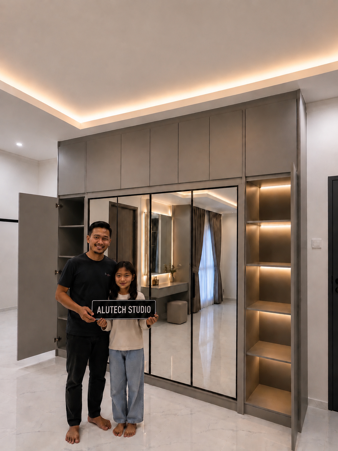 Modern wardrobe custom Malaysia
