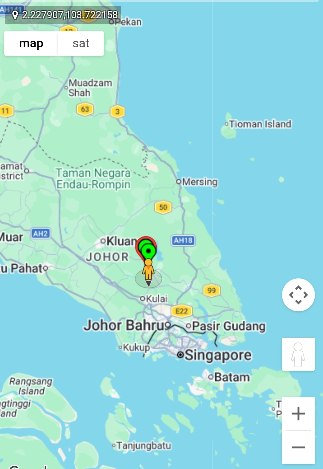 Peta Johor