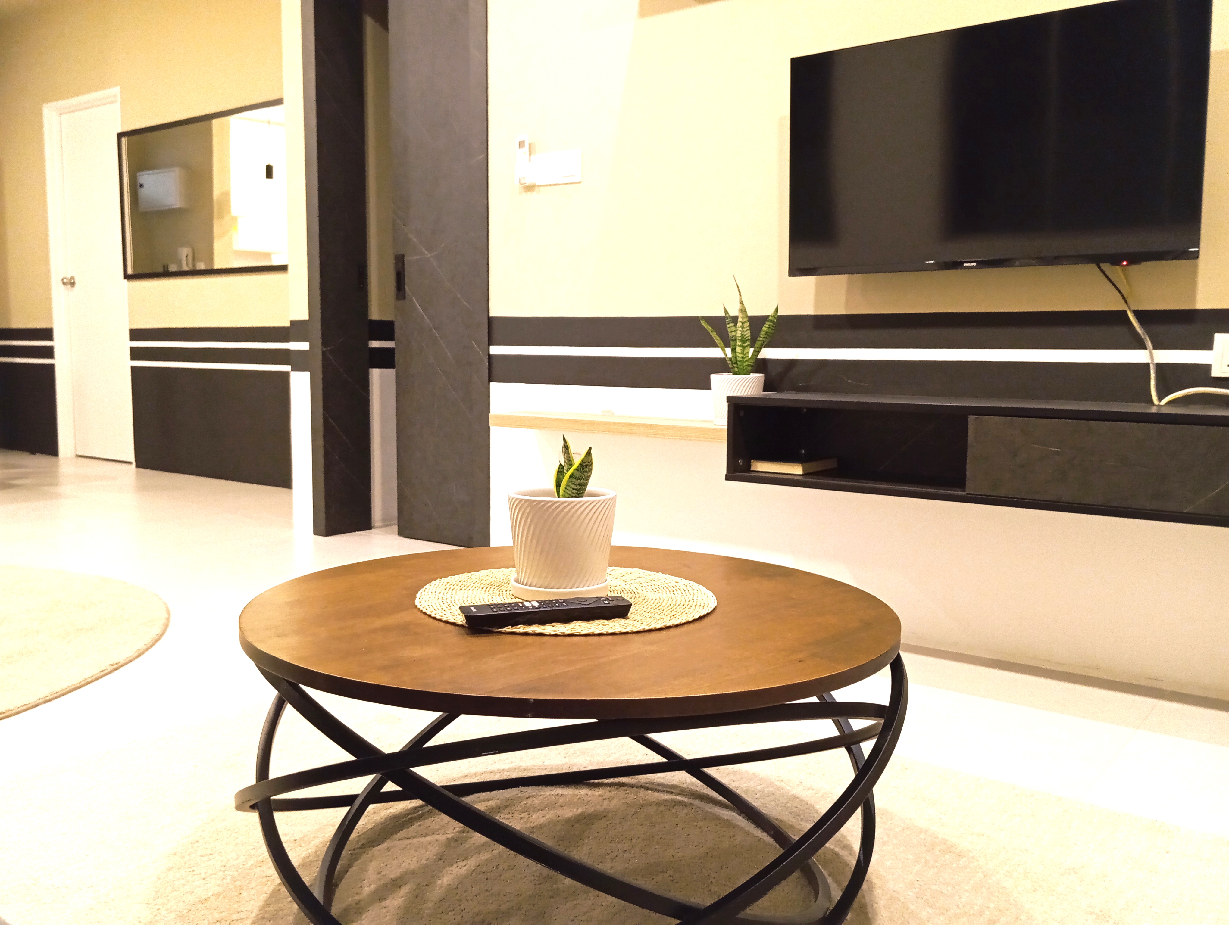 Bright and modern living space at Haira Staycation