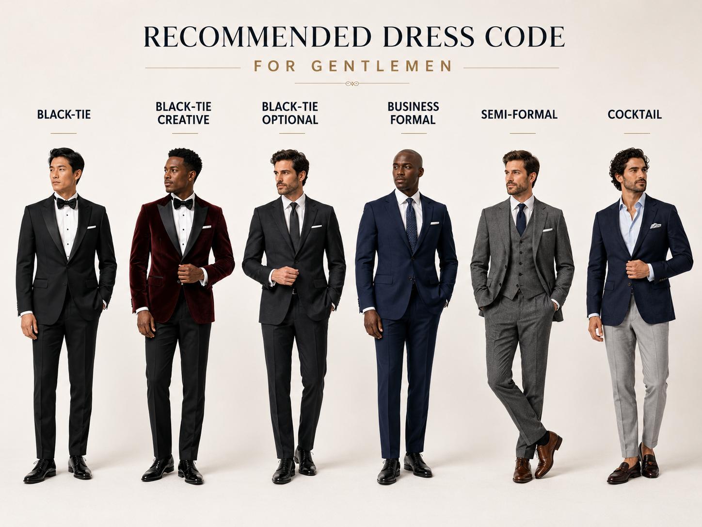 Recommended Dress Code for Gentlemen
