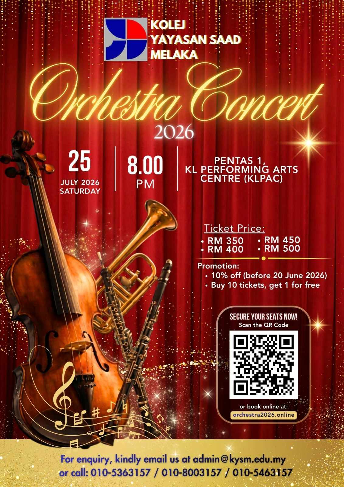 Official KYS Orchestra Concert 2026 Poster