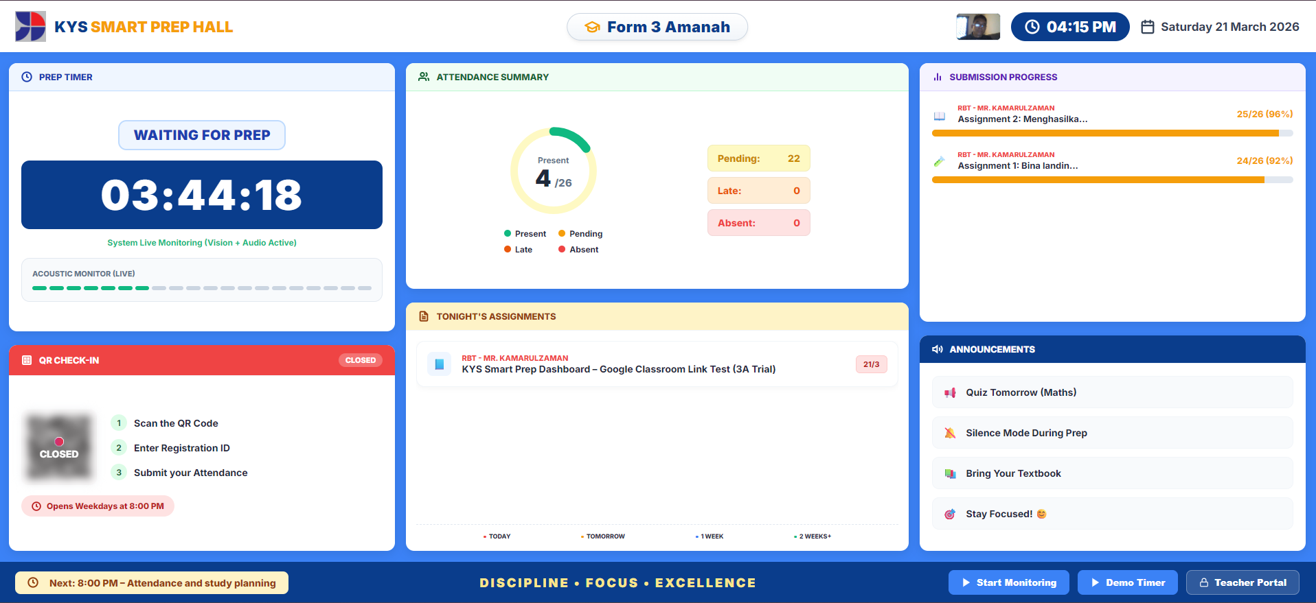 KYS Smart Prep Dashboard
