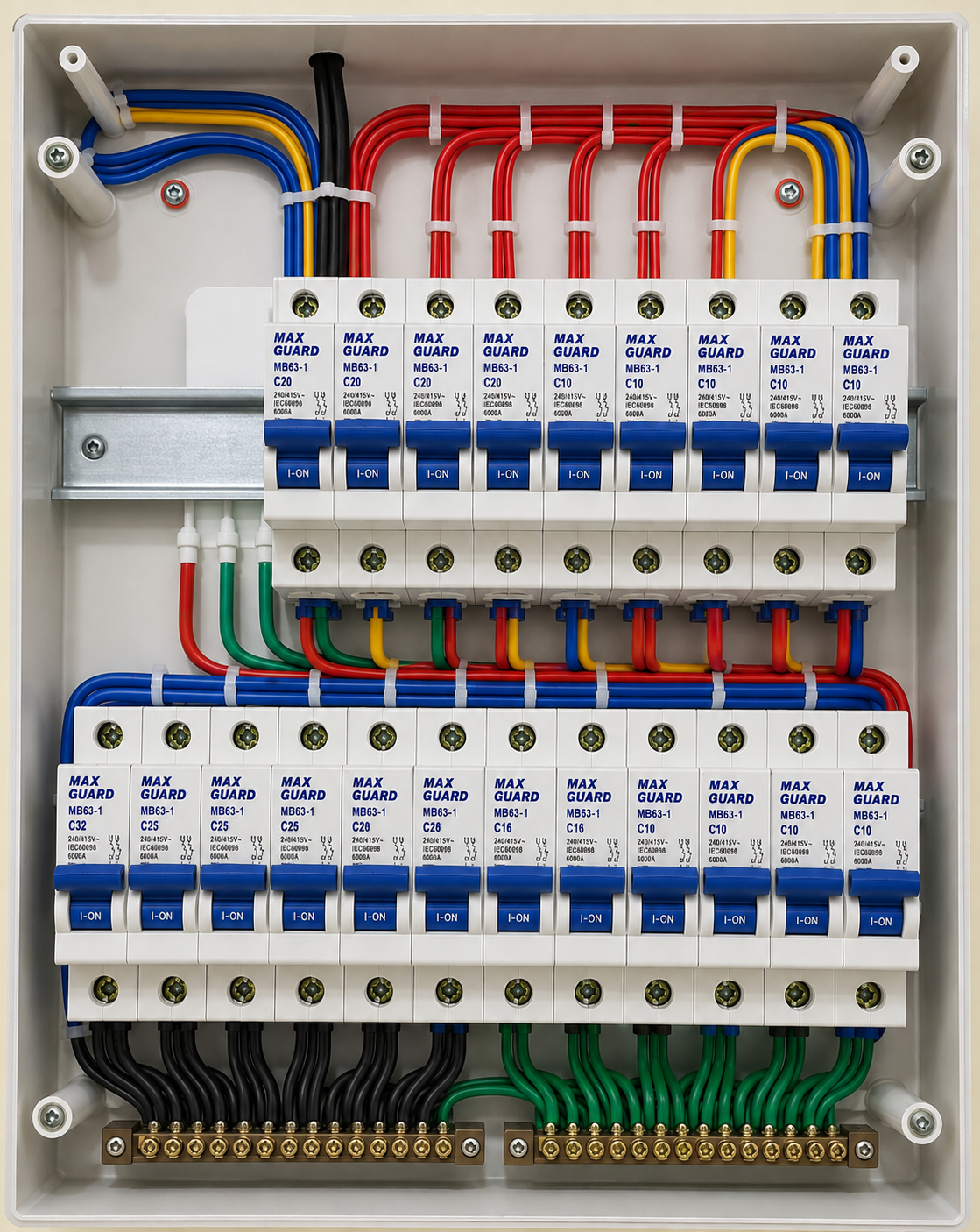 [Gambar pendawaian elektrik rumah dan DB box oleh juruteknik AirBoss]
