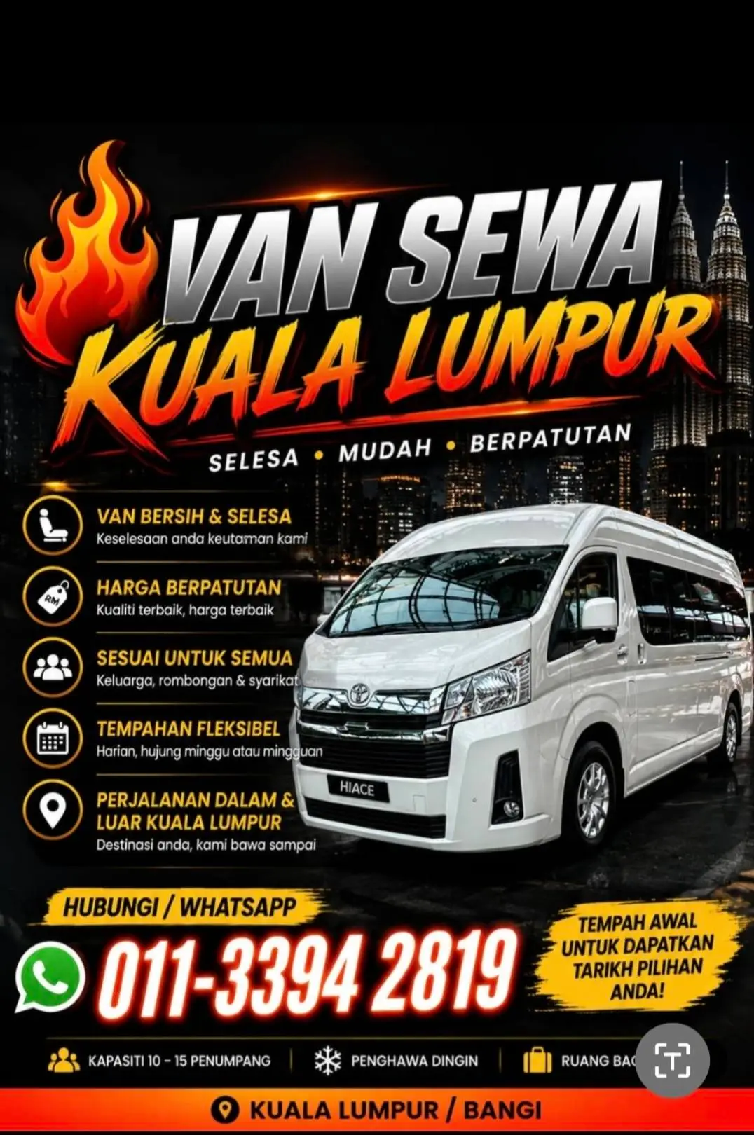Iklan & Promosi Van Sewa KL-JB 1