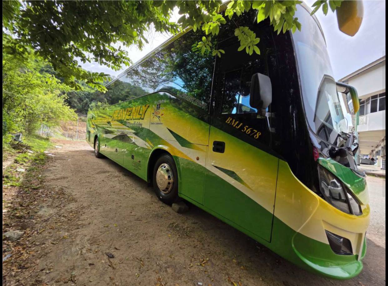 Bus on road