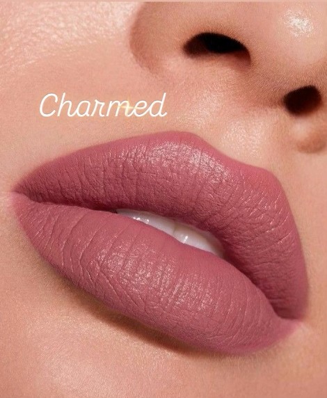 Sierra Rae Charmed — editorial close-up of the velvet matte finish