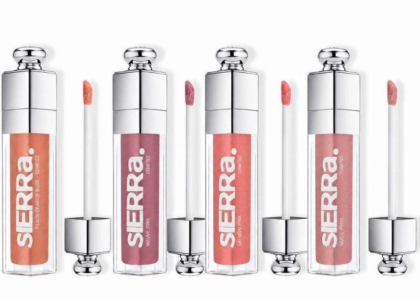 Sierra Rae Lipmatte lineup — four shades with chrome caps
