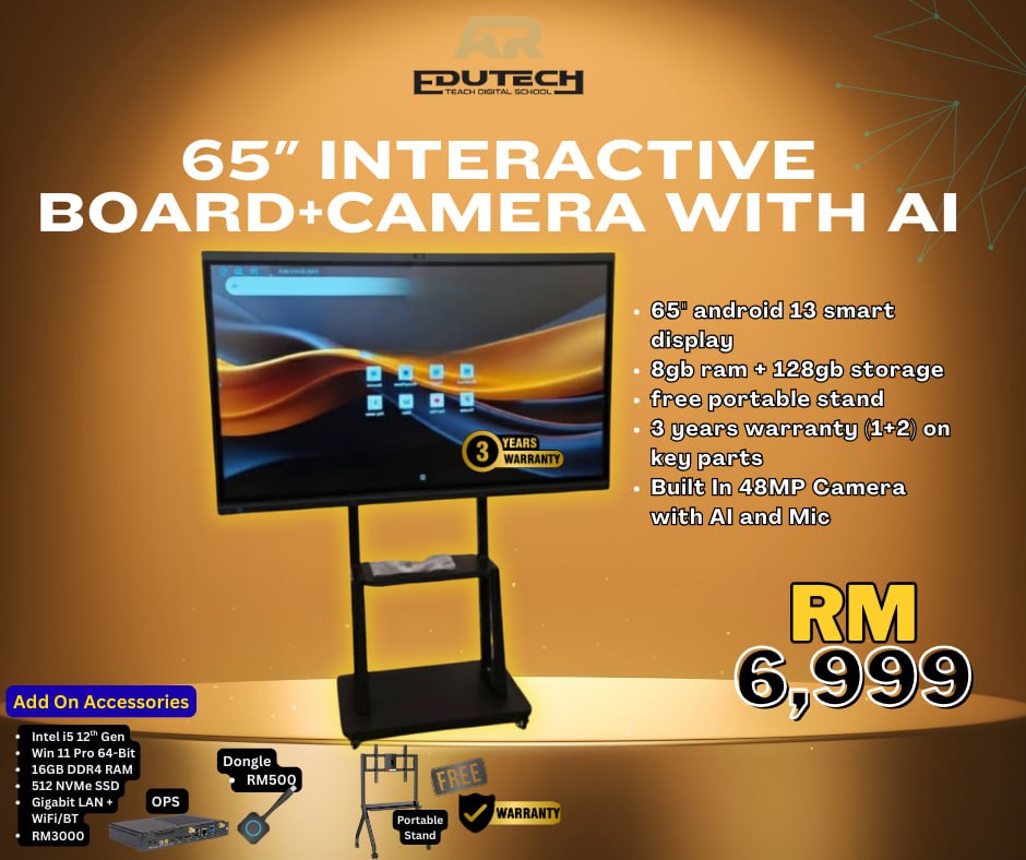 65 Inch Interactive Board with Camera