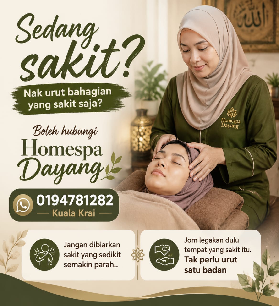 Promosi Urutan Homespa Dayang