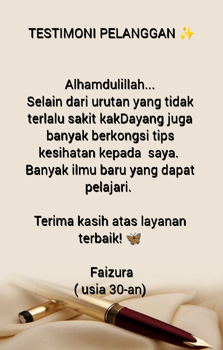 Testimoni Pelanggan Faizura