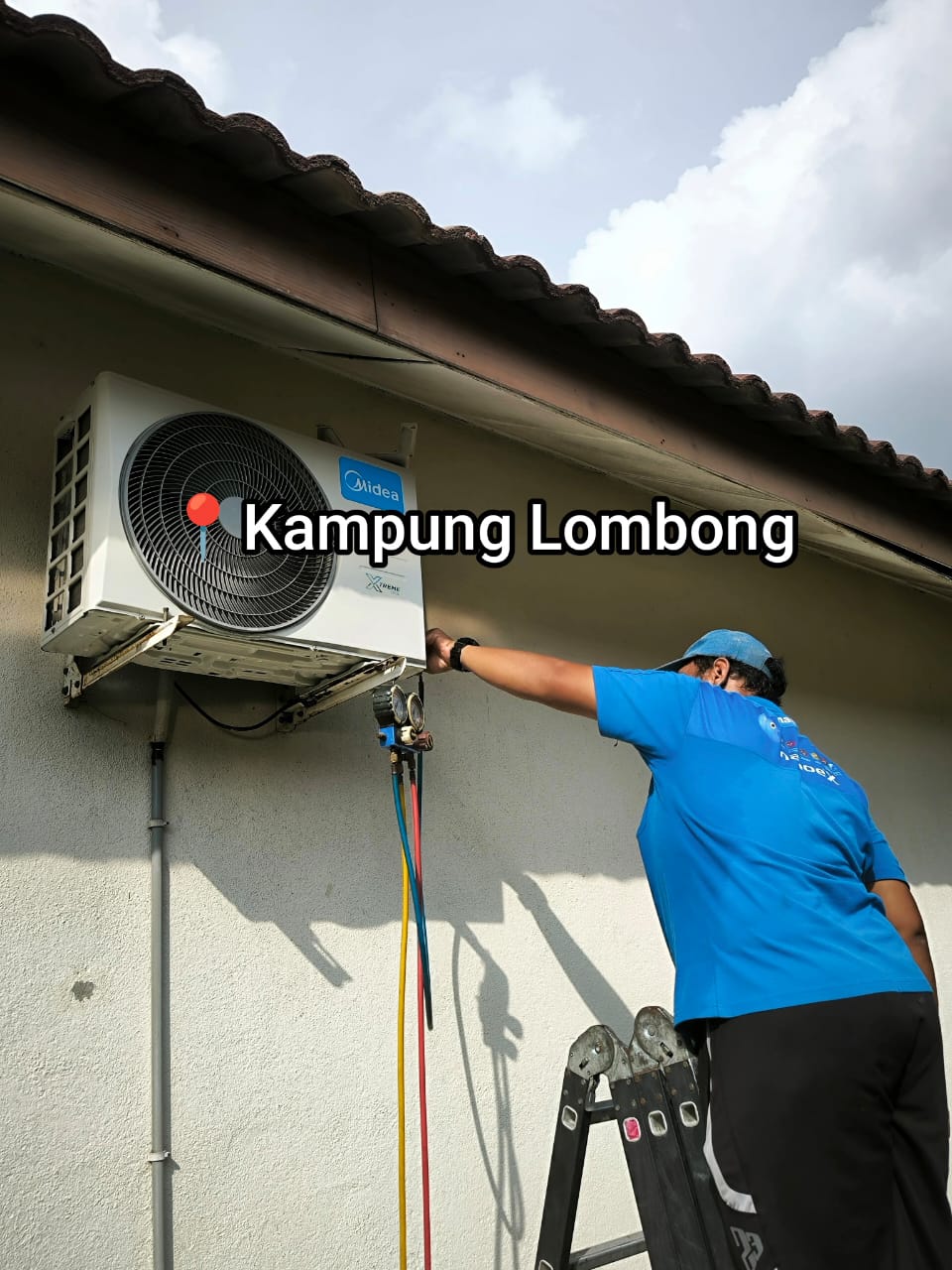 Tambah gas aircond percuma 20 PSI hasil cantik