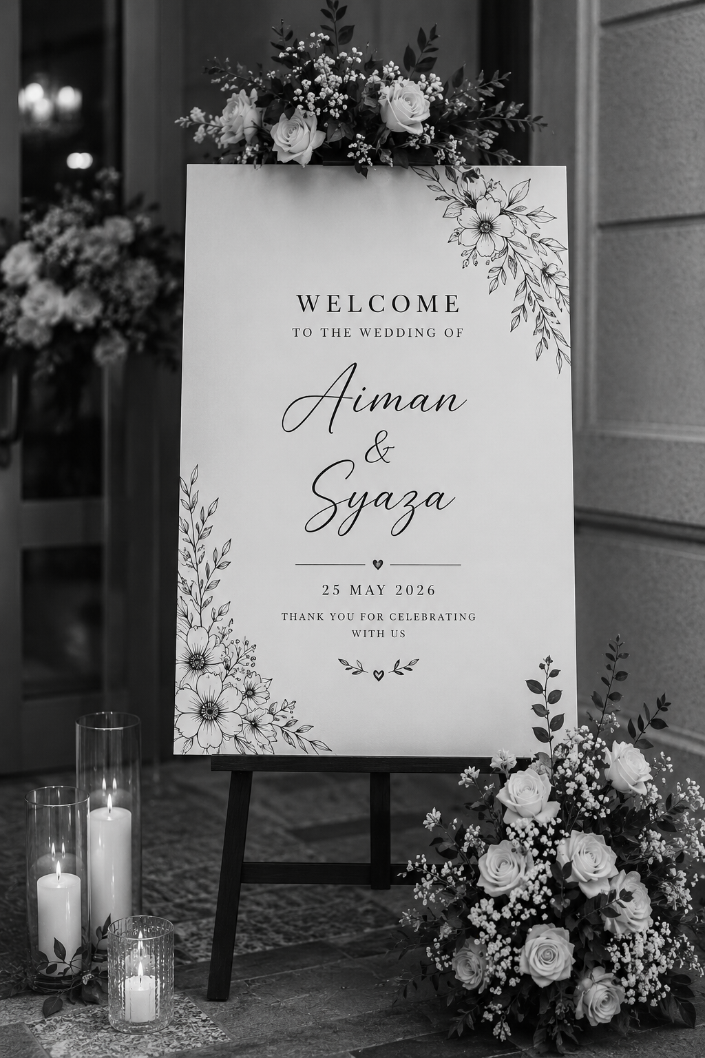 Welcome Board Wedding