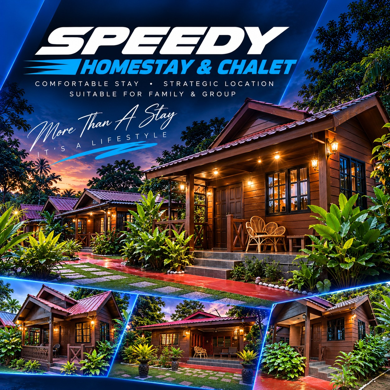 Speedy Homestay and Chalet wooden chalets