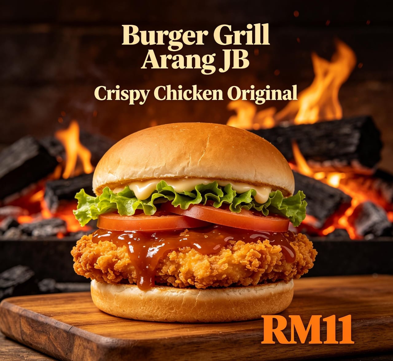 Crispy Chicken Burger RM11