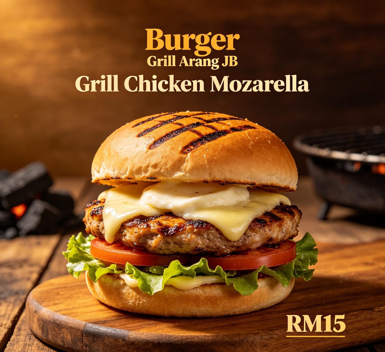 Grill Chicken Mozarella RM15