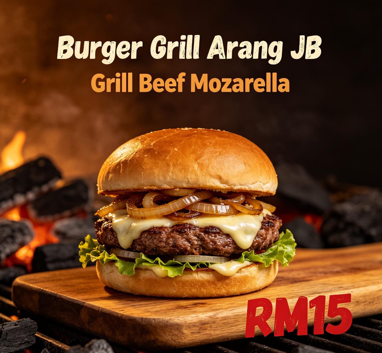 Grill Beef Mozarella RM15