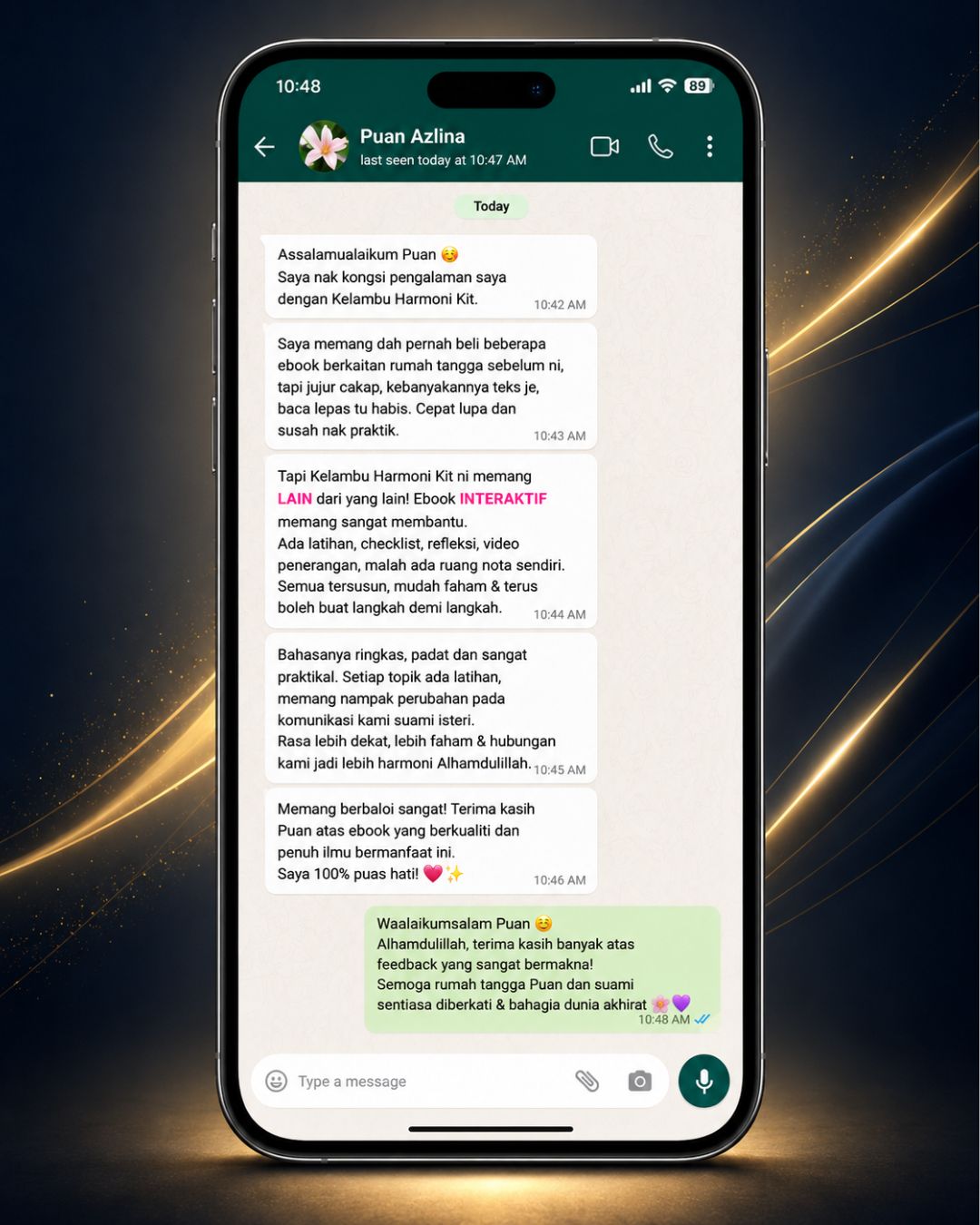 Testimoni Sebenar Pembeli Kelambu Harmoni