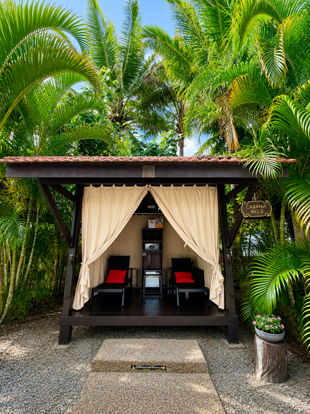 Private cabana interior