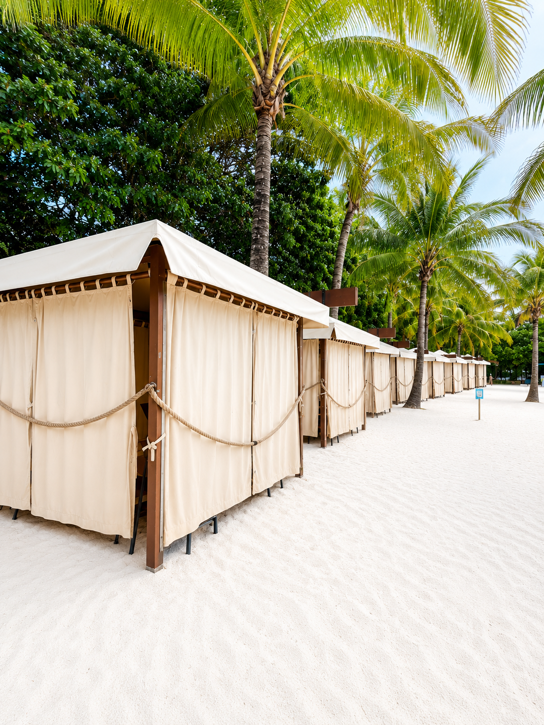 Beachside cabanas