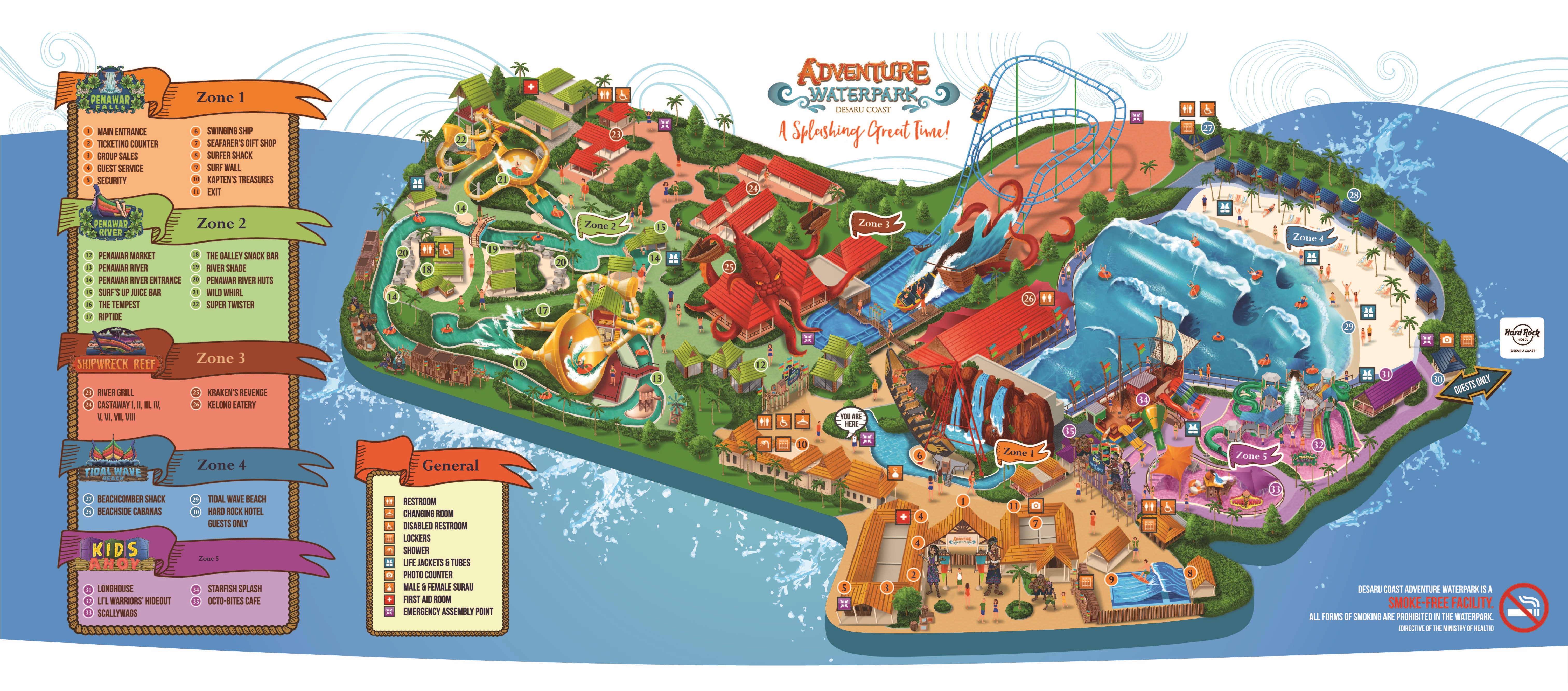 Adventure Waterpark park map